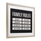 Stupell Industries Family Rules Simple Black Framed Print Under Glass, design by SD Graphics Studio